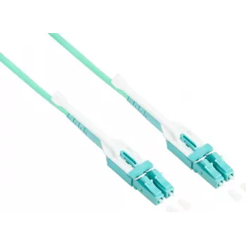 Vláknový patch kabel Good Connections OM3 Duplex Multimode LC/LC Uniboot LSZH Aqua 15 m (LW-U815LC3)