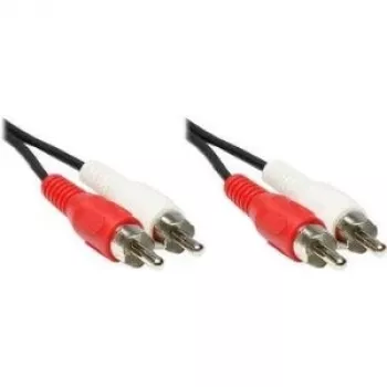 Stereo RCA audio kabel GoodConnections, 2x RCA samec na 2x RCA samec, 1,5 m, černý 5901-D