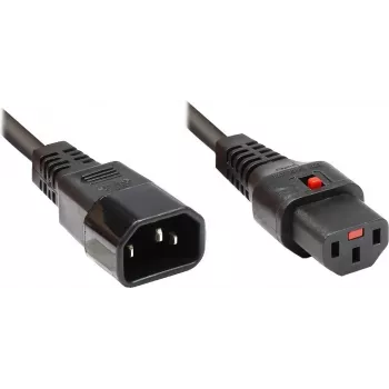 Napájecí kabel Good Connections Alcasa 1600-IEC10 C14 na C13, samec/samice, rovný, 1 m, černý