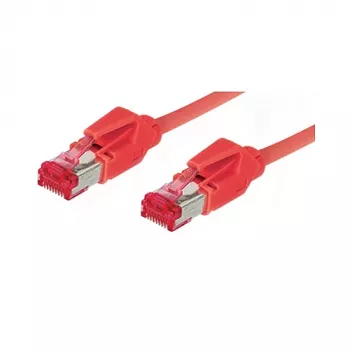 Patch kabel GoodConnections Cat.6 S/FTP PiMF bez halogenů, konektory Hirose, červený, 1 m 8066-101R