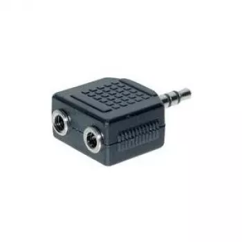 Audio Y adaptérový kabel GoodConnections AD-352BU 3,5mm stereo samec na 2x 3,5mm stereo zásuvka, 20 cm, černý