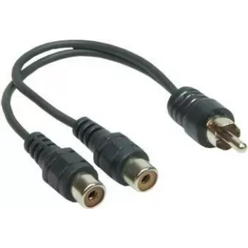 Audio adaptérový kabel Good Connections 5901-KA, 1x RCA samec na 2x RCA zásuvka, 0,2 m, černý