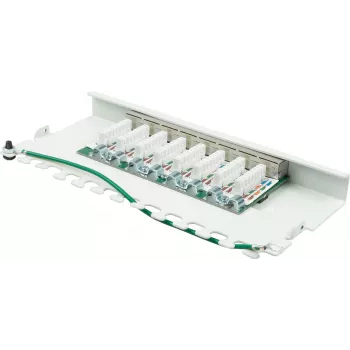 Desktopový patch panel GoodConnections GC-N0113 Cat.6 8portový STP, 0,5U, bez nástrojů, čistě bílý RAL9010