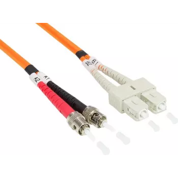 Optický patch kabel GoodConnections OM2 duplex multimode ST/SC, 50/125µm, 5 m, oranžový LW-805TC