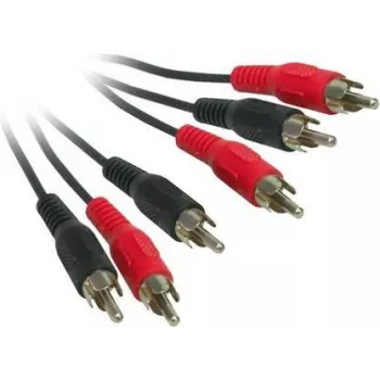 Kabel AVB-02 3x RCA samec na 3x RCA samec kompozitní video + stereo audio Good Connections 2 m černý