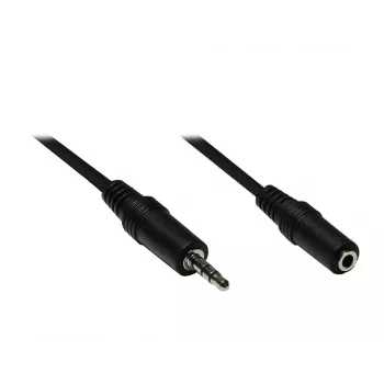 Prodlužovací stereo audio kabel GoodConnections AS-35V3 3,5 mm, samec na samici, 3 m, černý