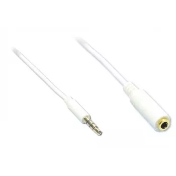 Prodlužovací audio kabel GoodConnections AS-35V4W2 3,5 mm 4pólový, samec na samici, bílý, 2 m