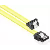 Kabel SATA 6 Gb/s GoodConnections s kovovou sponou, zahnutý, 0,50 m, žlutý 5047-AW05Y