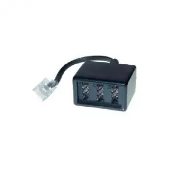 Adaptér Alcasa T3A-NFN RJ-45, samec/samice, černý