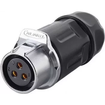 Průmyslový konektor GoodConnections IC01-20P302 S1 Power 3pinový samice, klik-zajištění, pájecí svorky, M20