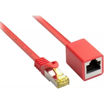 Prodlužovací síťový kabel GoodConnections 8070VR-100R Cat.7 S/FTP RJ45, PiMF, bez halogenů, 600 MHz, OFC, RNS ochrana západky, 10 m, červený