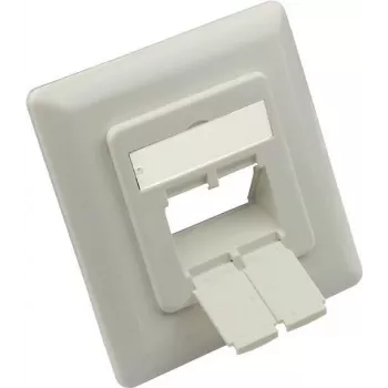 Středový vložka GoodConnections 50x50mm s rámem 80x80mm pro síťové zásuvky, signální bílá RAL9003 (GC-N0155)