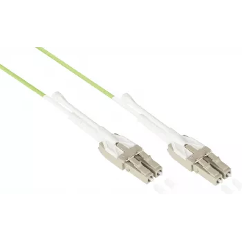 Optický kabel GoodConnections OM5 LC/LC duplex uniboot, 5m, LSZH, limetkově zelený LW-U815LC5