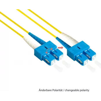 Duplexní optický patch kabel OS2 single-mode GoodConnections LW-930LS, LC/SC, 9/125, 30 m