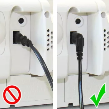 Euro napájecí kabel Good Connections, euro zástrčka na zásuvku IEC C7, oba konce zahnuté 90°, bílý, 0,75 m (1550-ZW007W)