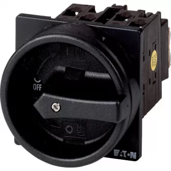 Otočný přepínač Eaton T0-2-1/EA/SVB-SW, 3pólový, černý, 041246