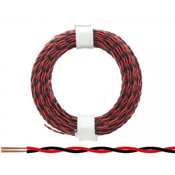 Lankový vodič Donau Elektronik 210-10 2 x 0,04 mm² červený/černý 10 m