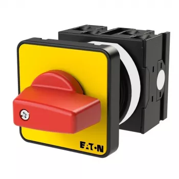 3pólový vypínač Eaton T0-2-1/E-RT, černý/červený/žlutý, 011082