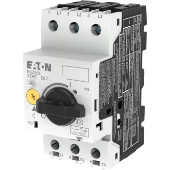 Motorový jistič EATON PKZM0-0.16, 0,16 A, 3pólový, otočný knoflík, termicko-magnetický, DIN lišta 072730