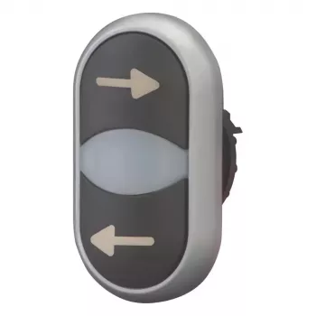 Dvojité tlačítko Eaton M22-DDL-S-X226/X26, osvětlené, s popisem 105227