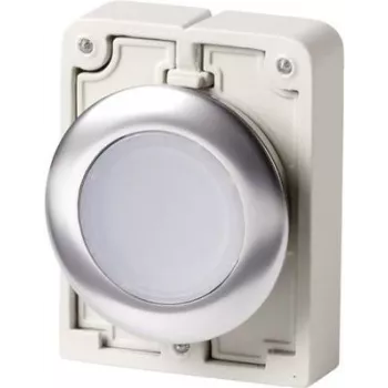 Aktuátor plochého kulatého tlačítka Eaton M30C-FDRL-W, chromovaný kroužek, bílý 182950