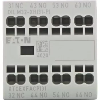 Blok pomocných kontaktů Eaton DILM32-XHI31-PI, 3NO+1NC, 4 A, šroubové svorky, čelní montáž pro stykače DILM7-DILM32 199312
