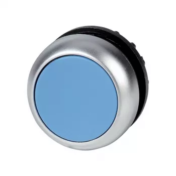 Tlačítko Eaton M22-DR-B, modré, chrom, plast, IP66/IP67/IP69, 216623
