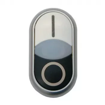 Dvojitý spínač Eaton M22S-DDL-W, osvětlený, bílý 216707