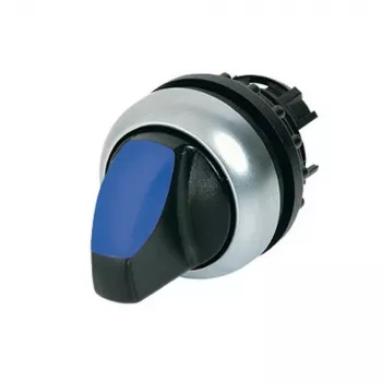 Osvětlený volič Eaton M22-WRLK-B, otočný knoflík, 2polohový, aretovaný, černý