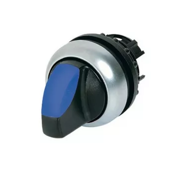 Osvětlený volič Eaton M22-WRLK-B, otočný knoflík, 2polohový, aretovaný, černý