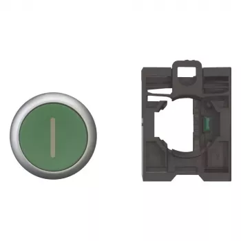 Spínač Eaton M22-D-G-X1-K10-BVP s plastovým čelním kroužkem, zelený, 1 NO 110937