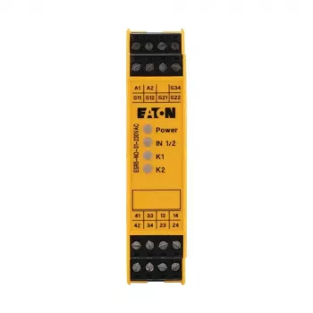 Eaton ESR5-NO-31-230VAC Safety Relay, 230V AC, 3 NO Safety Contacts, 1 NC Auxiliary, DIN Rail 119380