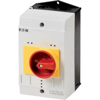 Prázdná skříň s nouzovým vypínačem Eaton CI-K2-PKZ0-NA-GR, 160 x 100 x 100 mm, žlutá/červená 262681