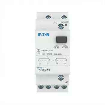Impulzní spínač Eaton Z-S109/WW, DIN lišta, 2 přepínací kontakty, 16 A, cívka 230 V AC 265314