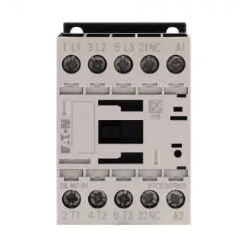 Stykač Eaton DILM7-01, 3pólový, 7 A, cívka 230 V AC 50 Hz / 240 V AC 60 Hz, 1 NC pomocný 276585
