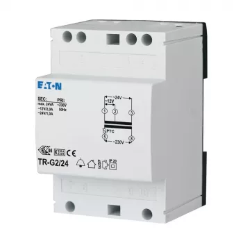 Zvonečkový transformátor Eaton 272484 TR-G2, 230 V na 12-24 V AC, 2-1 A, DIN lišta