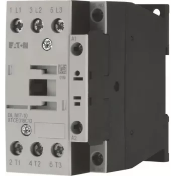 Stykač Eaton DILM17-10(RDC24) 3pólový, cívka 24 V DC, 17 A AC-3, 1 NO pomocný, IP00, černý/bílý 277018