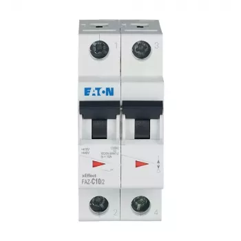 Jistič Eaton FAZ-C10/2, 10 A, 2pólový, typ C, 400 V AC, 10 kA 278756