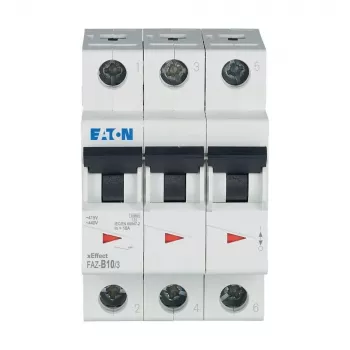 Jistič Eaton FAZ-B10/3 typ B, 10 A, 3pólový, 10 kA 278843