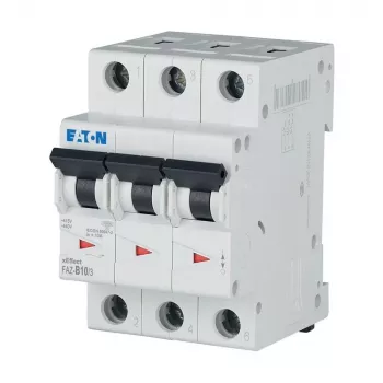 Jistič Eaton FAZ-B10/3 typ B, 10 A, 3pólový, 10 kA 278843