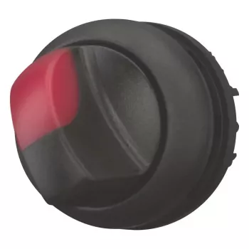 Otočný spínač Eaton M22S-WLKV-R, 2polohový aretovaný, černý knoflík, plastový čelní kroužek 284399