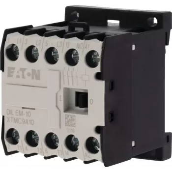 Mini stykač EATON DILEM-10, 3pólový, cívka 24 V AC 50 Hz, 9 A AC-3, 1 NO pomocný kontakt 010005