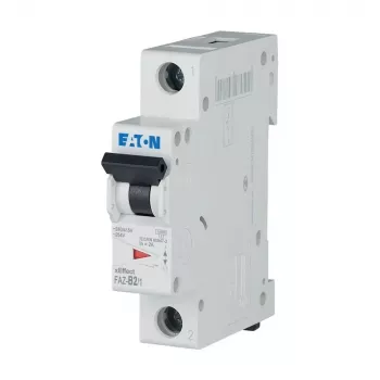 Jistič EATON FAZ-B2/1, 1pólový, typ B, 2 A, 6 kA, 230/400 V AC, montáž na DIN lištu, termomagnetický 278523