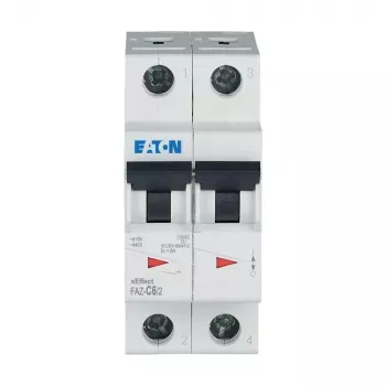 Jistič Eaton FAZ-C6/2, 6 A, 2pólový, typ C, 10 kA, 230/400 V AC 278754