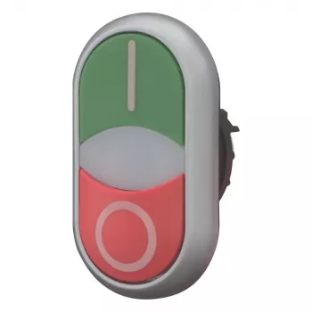 Dvojité tlačítko se signálkou Eaton M22-DDLM-GR-X1, zelené/červené 284830