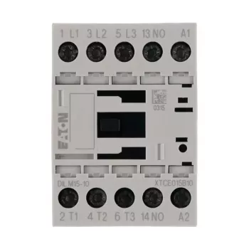 Výkonový stykač Eaton DILM15-10, 3pólový, cívka 230 V AC 50 Hz / 240 V AC 60 Hz, 1 NO pomocný kontakt, 15 A 290058