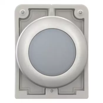 Plochá kulatá hlava signálky Eaton RMQ-Titan, bílá čočka, chromová krytka, M30C-FL-W 183287