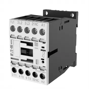 Eaton DILM15-01 Contactor, 3-Pole, 15 A, 230 V AC Coil, 1 NC Auxiliary 290093