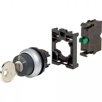 Spínač s klíčem Eaton M22-WS-K10-BVP, čelní kroužek plast, černý 110921
