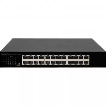DIGITUS DN-80113-1 24-Port Gigabit Switch, 19 inch Rackmount, 48 Gbps, Unmanaged